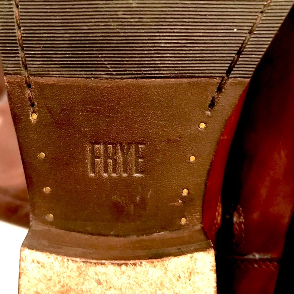 FRYE Women’s Tall Boots Brown Leather 8 B - Picture 6 of 11